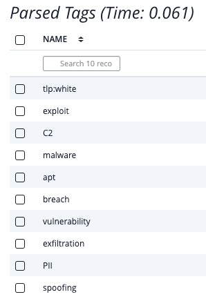 Example - Parsed Tags