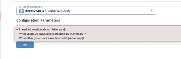 Adversary Query Parameters