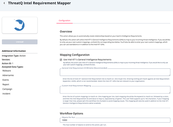Configuration Screen