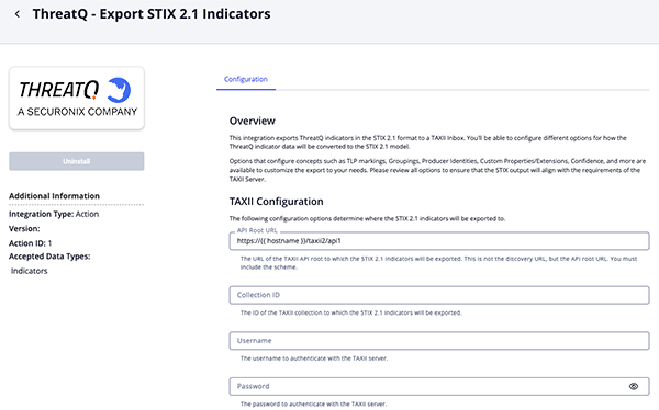 Configuration Screen