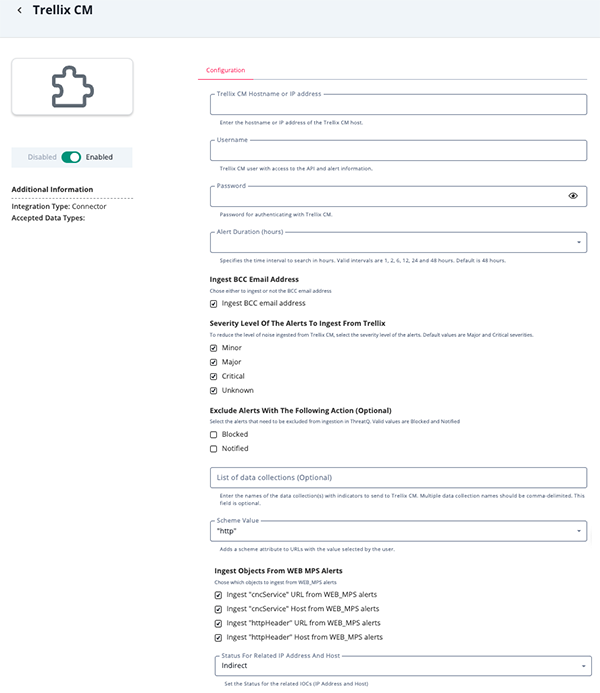 Configuration Screen