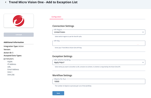 Configuration Screen