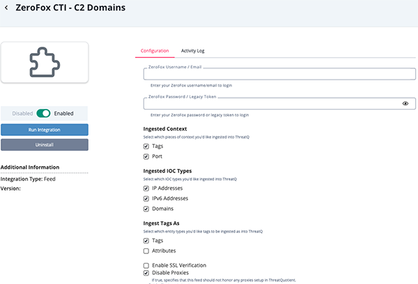 C2 Domains Configuration Parameters