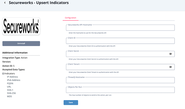 Configuration Screen