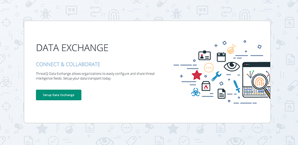 Data Exchange Welcome page