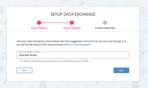 Setup Transport Name