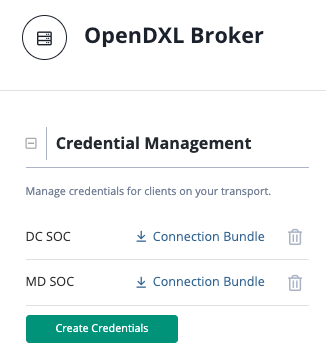Download new connection bundle