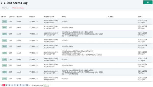 Client Access Log