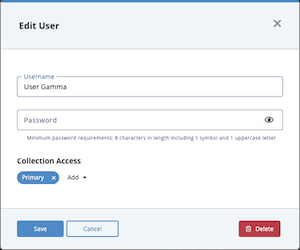 TAXII Server - Edit User