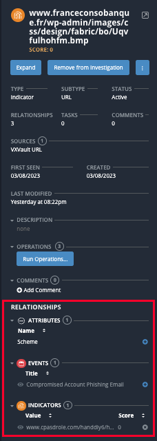 Action Panel - Object View