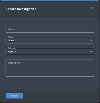 Start First Investigation