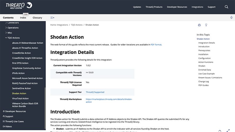 Integration Page