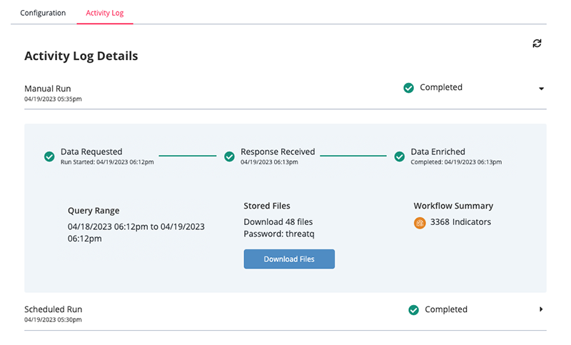 Activity Log Details