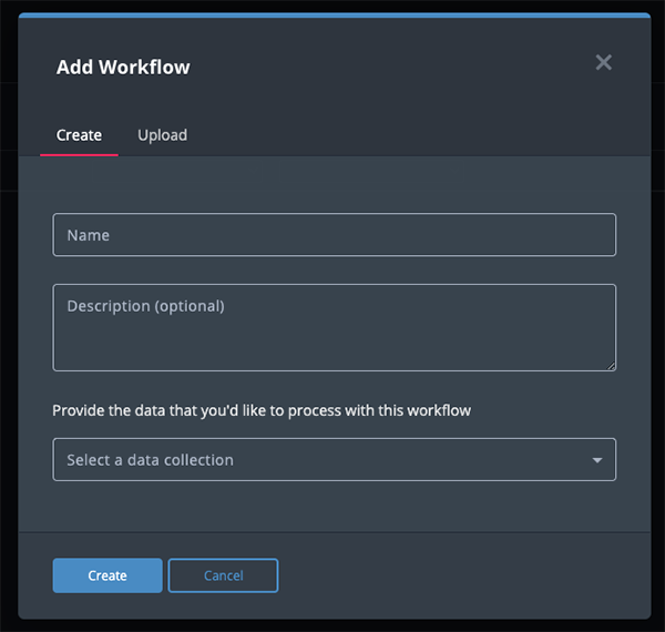 Add Workflow Window