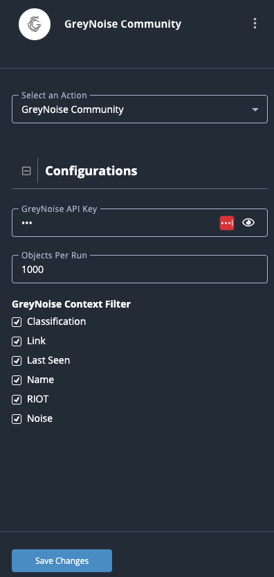 Configurations Section