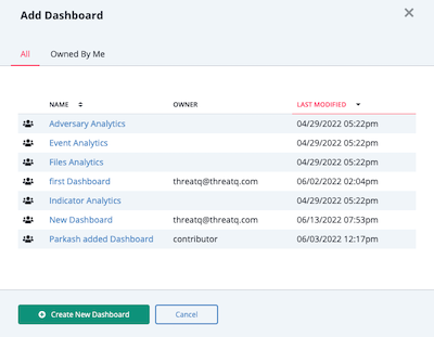 Add Dashboard Page
