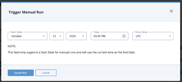 Manual Run Start Only
