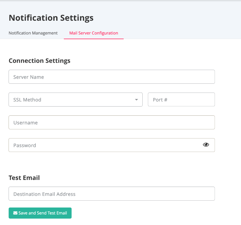 Mail Server Configuration