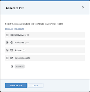 Generate PDF Window
