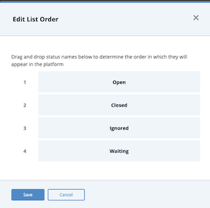 Edit List Order Window