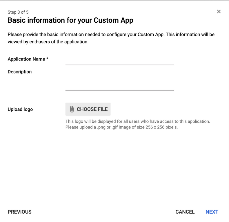 Basic Information for your Custom App