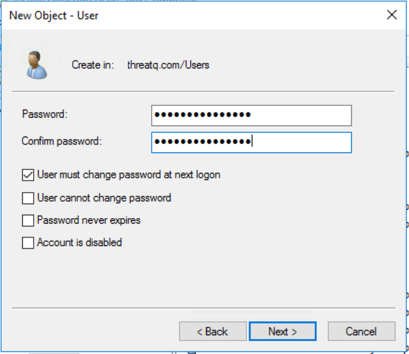 New User Password