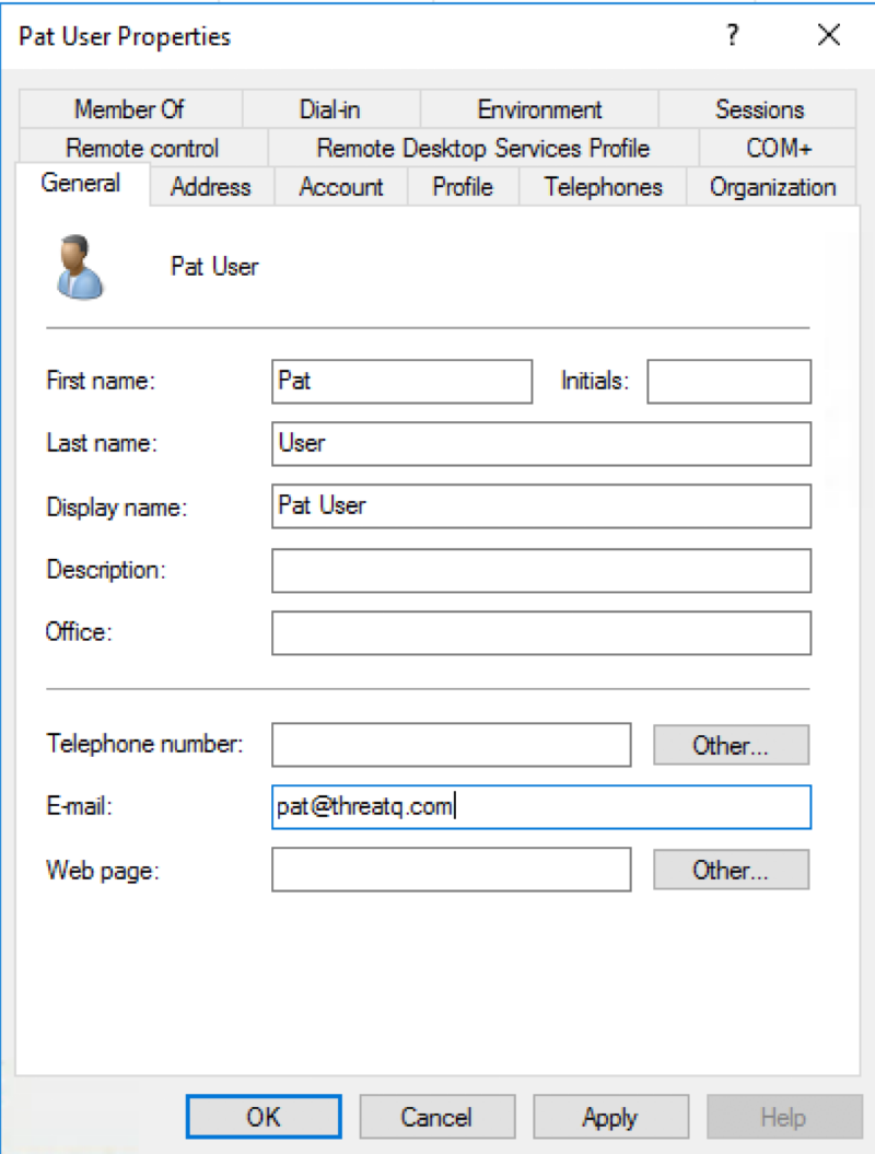 User Properties