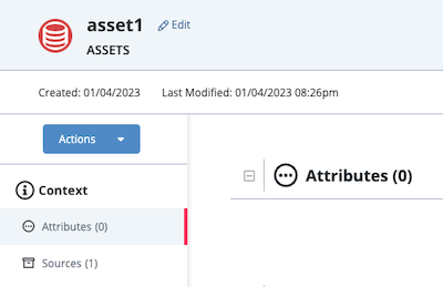 Assets Details  page