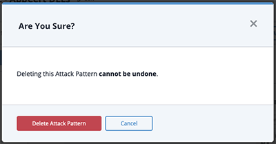 Deletion Confirmation window