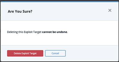 Deletion Confirmation dialog box
