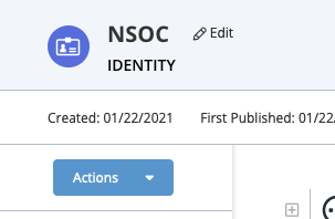 Identity details page