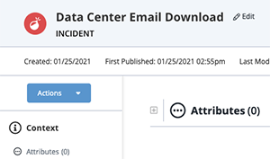 Incident details page