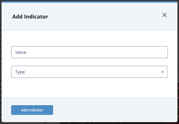 Add Indicator Window