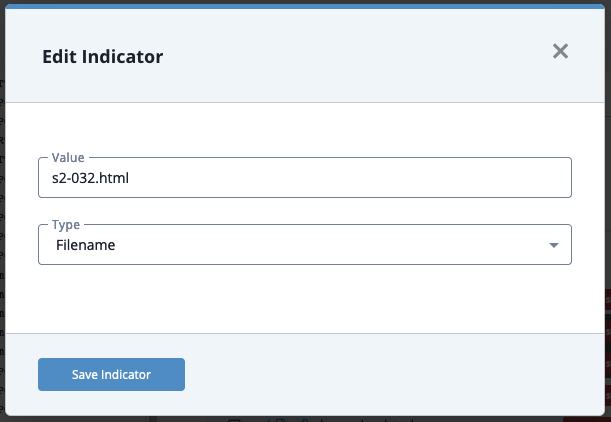 Edit Indicator Window