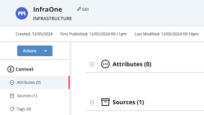 Infrastructure Details  page