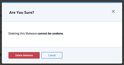 Deletion Confirmation dialog box