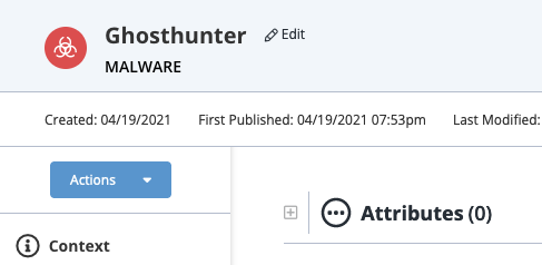 Malware details page