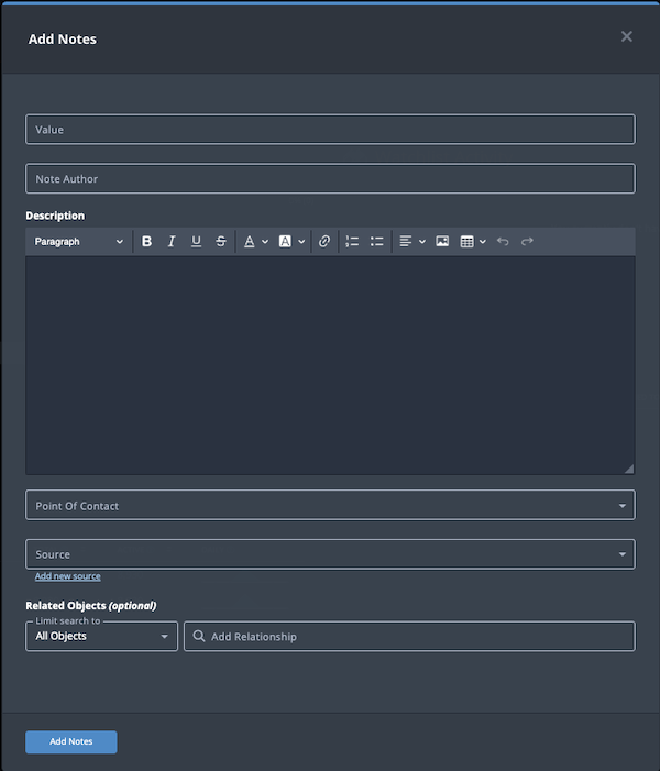 Add Notes