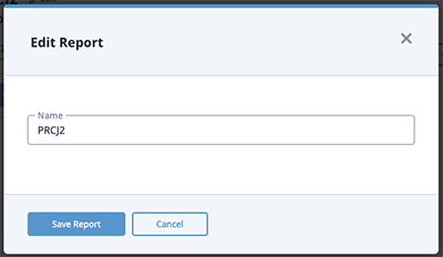 Edit Report dialog box