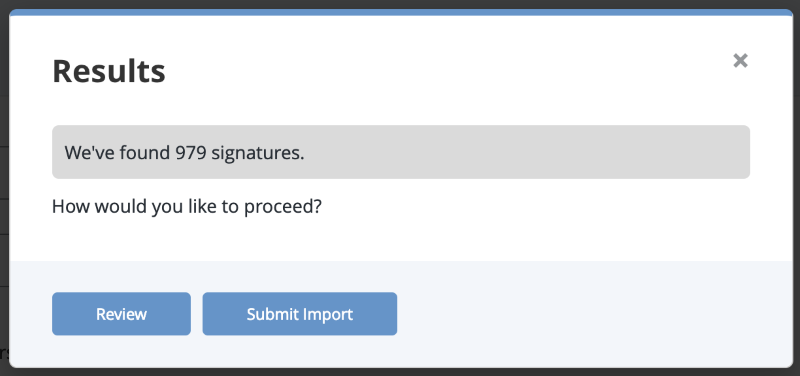 Signature Results