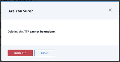 Deletion Confirmation dialog box