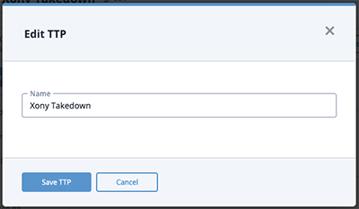 Edit TTP dialog box