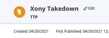 TTP Details page