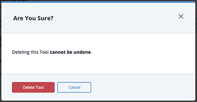Deletion Confirmation dialog box