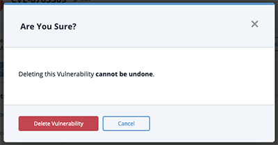 Deletion Confirmation dialog box