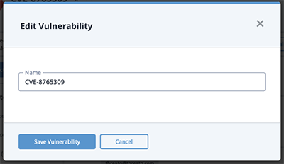 Edit Vulnerability dialog box
