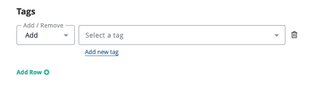 Add Tag Row