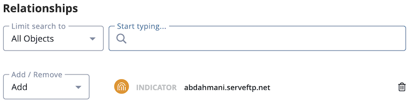 Add Relationship option