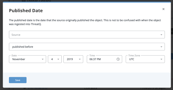 Published Date box