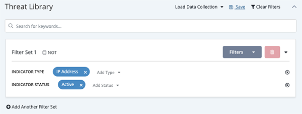Select one or more filters